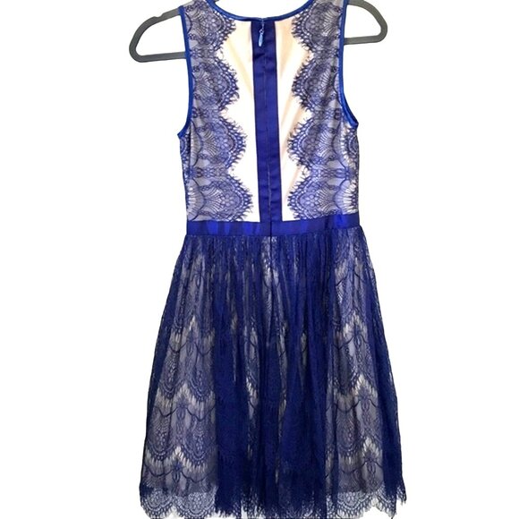 Bariano‎ Australia Women's Designer Blue Lace Tutu Party Cocktail Dress Size 4 - Picture 4 of 12